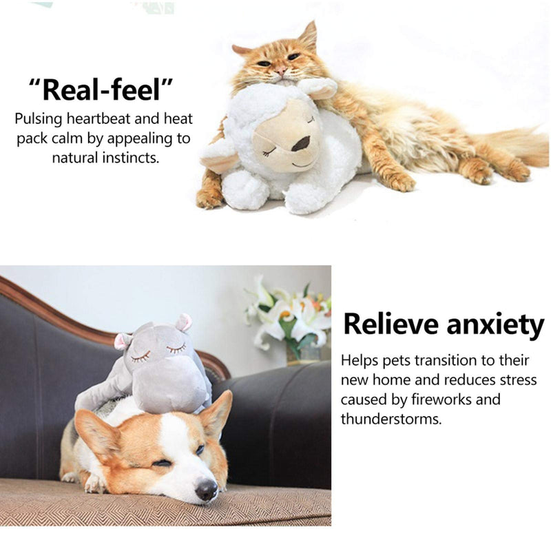 Heartbeat Plush Toy for Pet, Puppy Behavioral Training Aid Toy Snuggle Plush Toy Anxiety Relief Sleep Aid Plush Toy for Smart Dogs Cats - PawsPlanet Australia