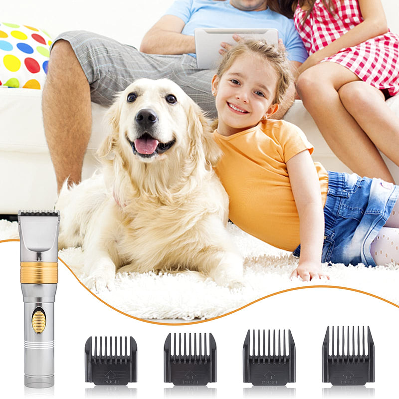 Audoc Professional Pet Hair Clippers with Comb Guides Nail Clipper Kit Nail File for Dogs Cats Horses and Other House Animals Pet Grooming Kit Set - PawsPlanet Australia