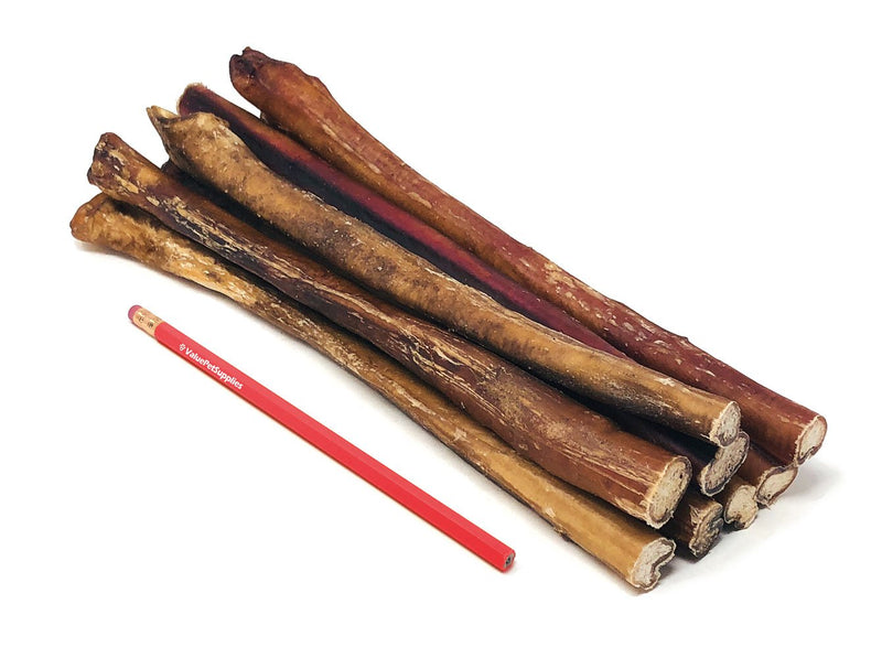 [Australia] - ValueBull Premium Bully Sticks, Jumbo 12 Inch, 10 Count - All Natural Dog Treats, Angus Beef Pizzles, Rawhide Alternative 