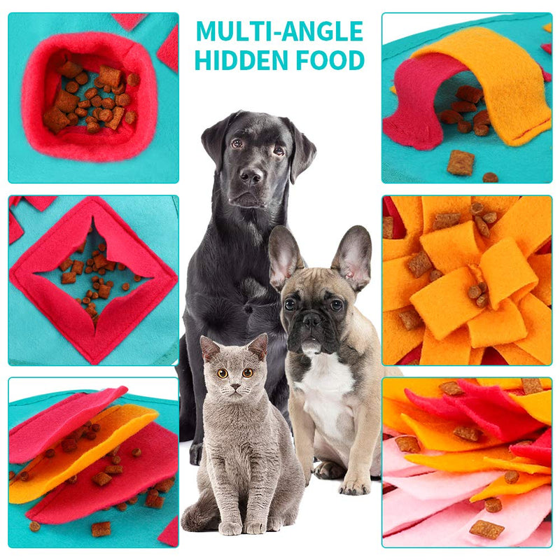 FREESOO Snuffle Mat for Dogs Feeding Mat Interactive Puppy Puzzle Toy Pet Nosework Training Play Mats for Stress Relief Blue - PawsPlanet Australia