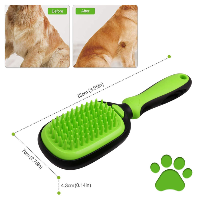 Dog Slicker Brush 5 in 1 Pet Grooming Comb Kit (Massage Brush, Pin Brush, Bristle Brush, Shedding Comb, Dematting Comb) for Dog Cat Hair Care with Pet Nail Clippers and Nail File - PawsPlanet Australia