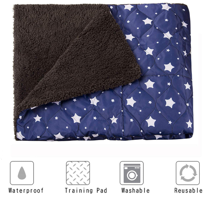 [Australia] - miadore Waterproof Dog Blanket, Soft Fleece&Nylon Pet Kennel Bed Mat Pad Cushion for Couch Bed Sofa Car Seat for Small Medium Dogs Puppy Cat 