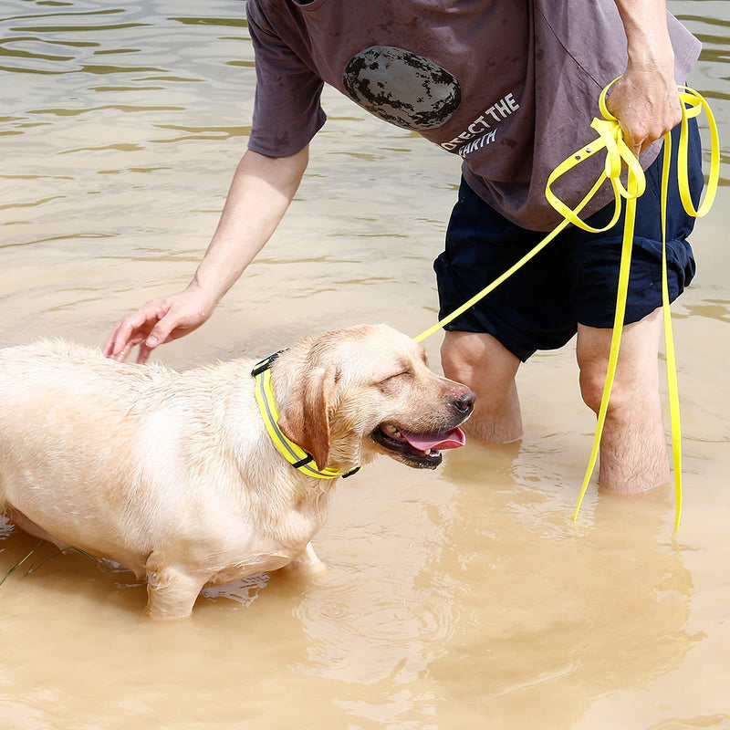 Nimble Waterproof Dog Leash Lead Durable Training Rope Outdoor Long Leash 5ft 10ft 13ft 16ft 30ft 50ft Great for Training, Beach, Yard, Play, Camping 5 feet Bright Yellow - PawsPlanet Australia