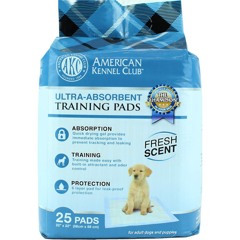 [Australia] - AKC 25-Pack Pet Training Pads 