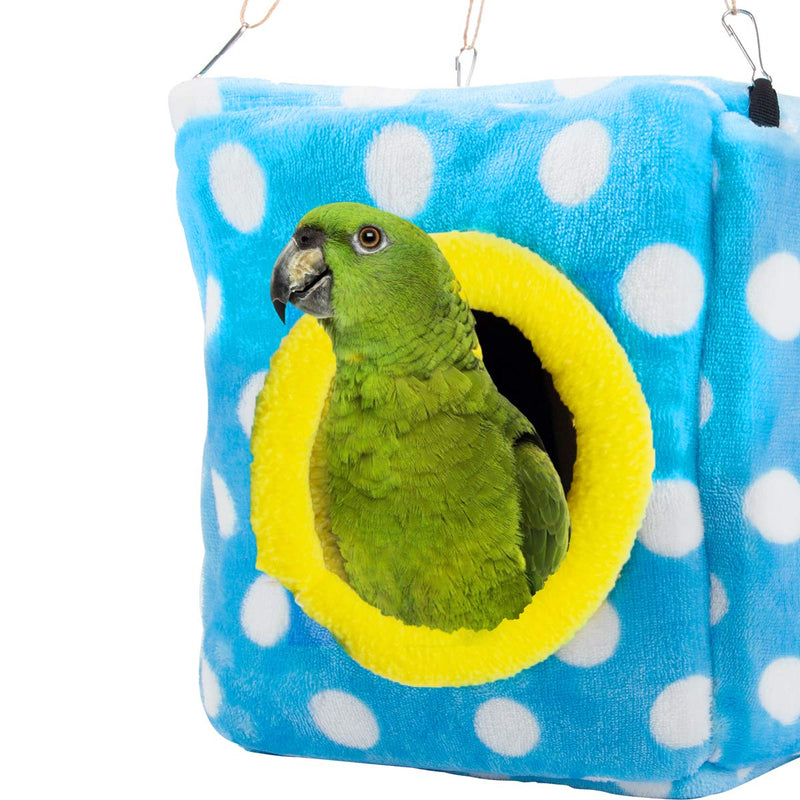 [Australia] - MEWTOGO Large Size Bird Snuggle Hut Nest with Thickened Top and Bottom blue 
