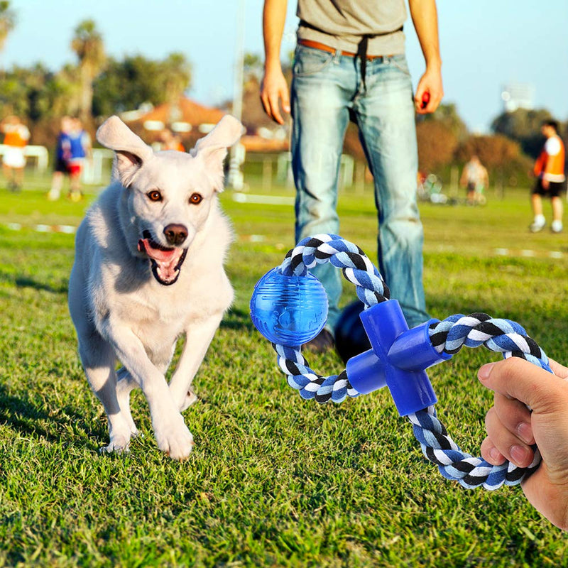 Dog Rope Toys Dog Toy for Small to Medium Dogs, Puppy and Pets - 12 Pack as Cotton Chewers for Dog Toys - Dog Teething Cleaning - Dog Training - Dog Playing Bonus Squeaky Ball and Bag (6pcs) 6pcs - PawsPlanet Australia