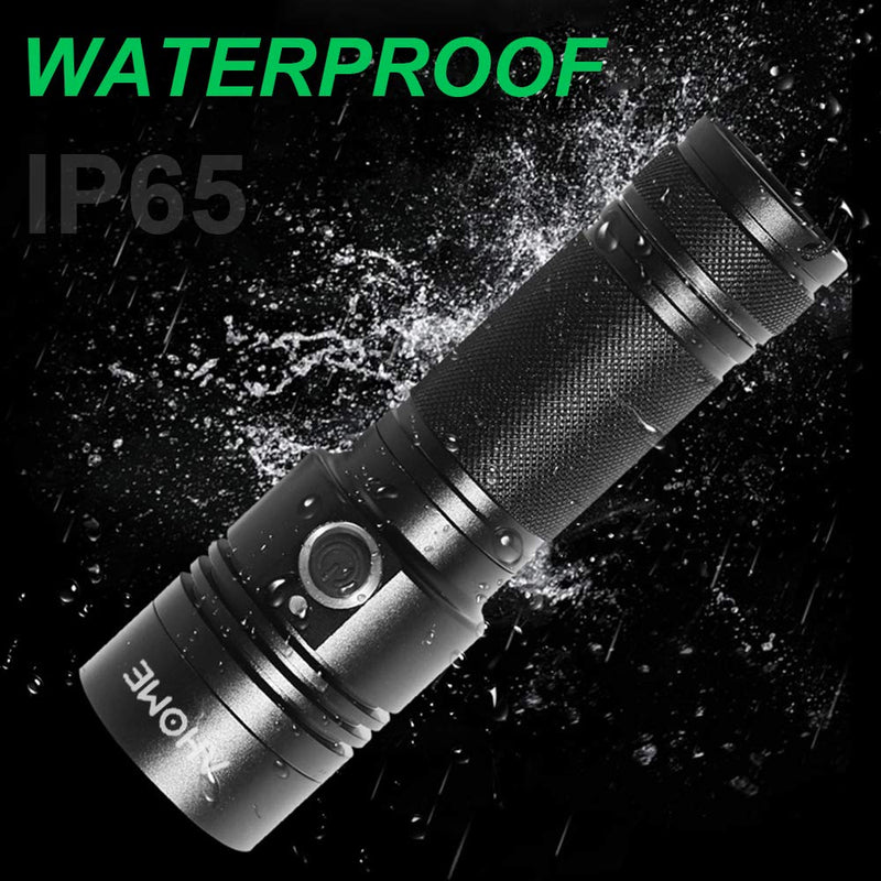 [Australia] - AHOME V3 UV Blacklight Flashlight [USB Rechargeable] 10W Black Light 395nm Ultraviolet LED Lamp, Scorpion Finder & Pet Urine Detector with [5000mAh Battery] and Charging Cable 