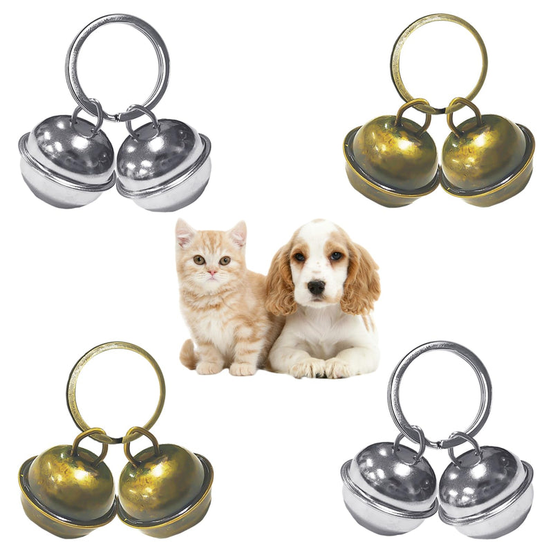 MAXQUU 8pcs Loud Dog and Cat Collar Bells, 4pcs Keychains, Retro Loud Pet Collars, Pet Tracking Bells, Suitable for Pet Training of Cats and Dogs - PawsPlanet Australia
