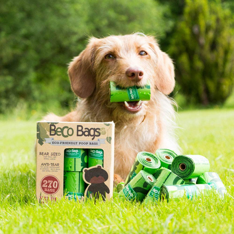 [Australia] - Beco Bags Dog Waste Bags Extra Thick and Strong Poop Bags for Dogs, Leakproof, Anti-Tear, Degradable Value Pack (270 Bags) X 