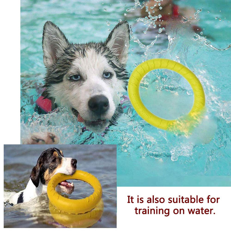 N\A 2pcs Dog Toys Ring Outdoor Fitness Flying Discs Water Floating, Dog Interactive Training Ring for Small Dog and Medium Dog - PawsPlanet Australia