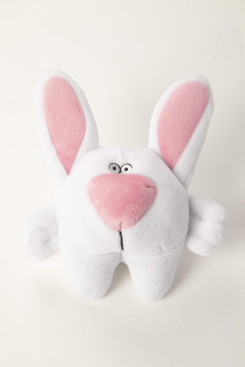 [Australia] - goDog Animals with Chew Guard Technology Durable Plush Dog Toys with Squeakers Small Big Nose Bunny 