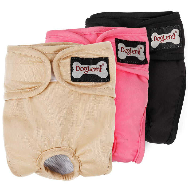 Komate Reusable Female Dog Physiological Pants Menstrual Safety Pants Dog Hygiene Diapers Pet Harassment-prevention Heat Period Underwear Washable Pet Panties Underwear (XS (Waist 16-22cm), Beige) XS (Waist 16-22cm) - PawsPlanet Australia