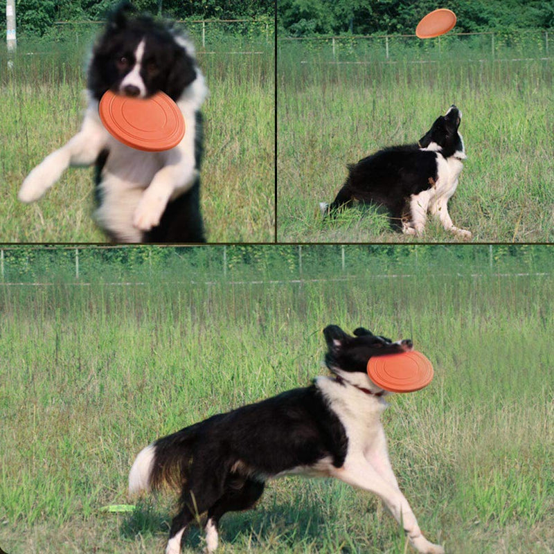 Frisbees for Dogs,Tossing Toys Durable Rubber for Most Size Dog Puppy 7Inch - PawsPlanet Australia