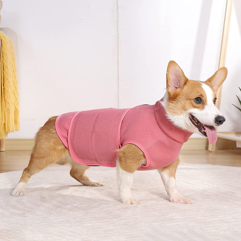 Dog and Cat Vest for Anxiety Relief Soft Jacket Wrap Shirt Relieve Stress Fireworks Travel Thunder Soothing Comfort for Small Medium and Large Dogs (M Pink) M rose - PawsPlanet Australia