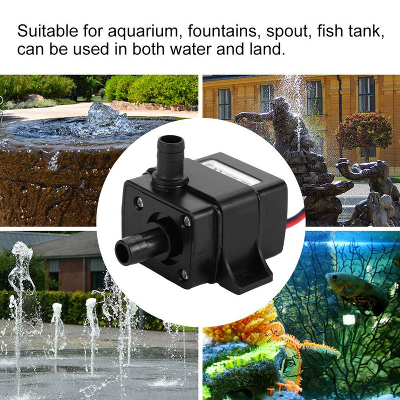 [Australia] - Zetiling Submersible Fountain Pump, Mini Electric Brushless Water Pump for Hydroponics Pond, Statuary, Aquarium 
