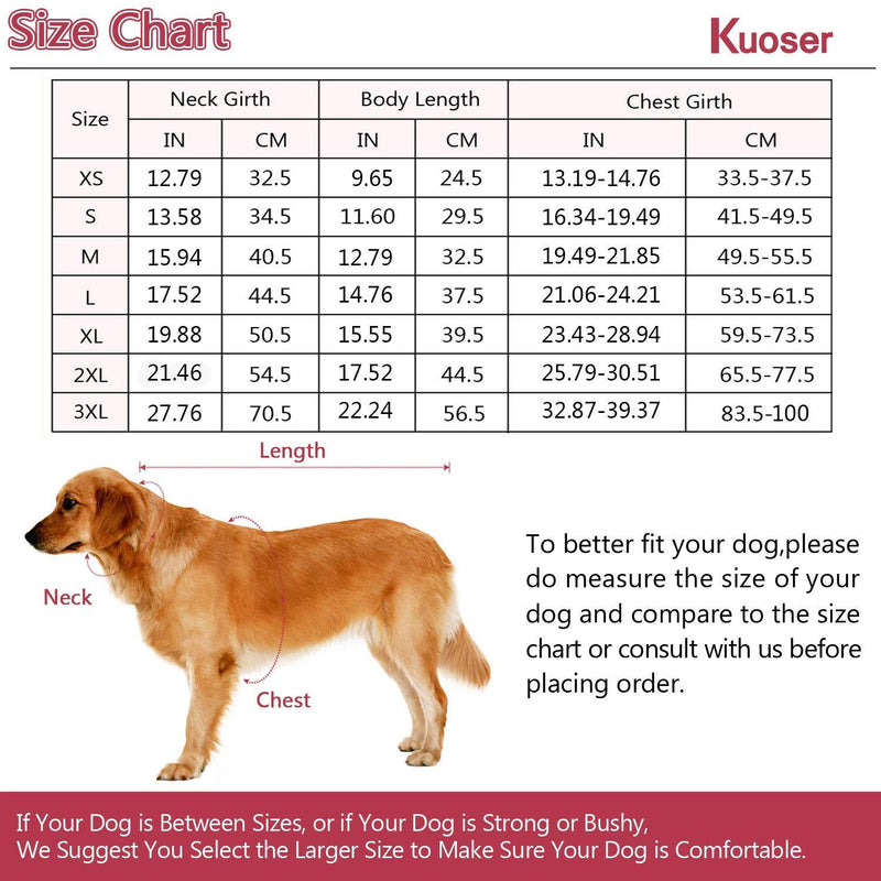 [Australia] - Kuoser Cozy Waterproof Windproof Reversible British Style Plaid Dog Vest Winter Coat Warm Dog Apparel for Cold Weather Dog Jacket for Small Medium Large Dogs with Furry Collar (XS - 3XL) M(Chest:17.7-20.9",Body: 14.2") Red 