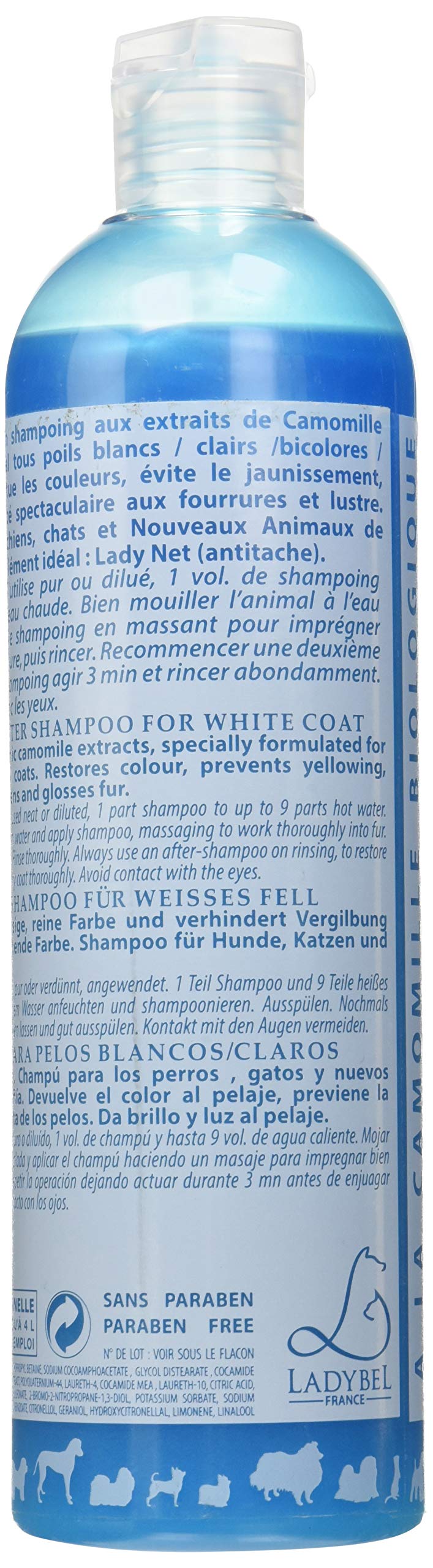 Ladybel Lady White Shampoo for Dogs 400 ml - Pack of 2 - PawsPlanet Australia