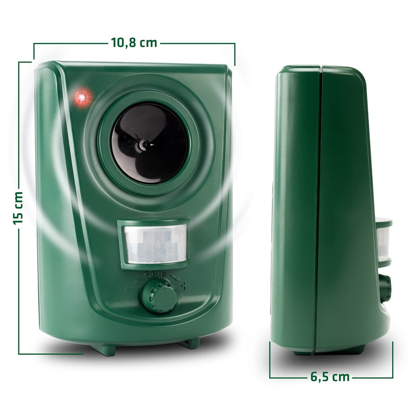 GARDIGO® dog and cat repellent | Dog deterrent and cat deterrent for the garden | Ultrasonic animal repeller 20-60 kHz | 120° detection angle, 12m range | Against dogs and against cats - PawsPlanet Australia