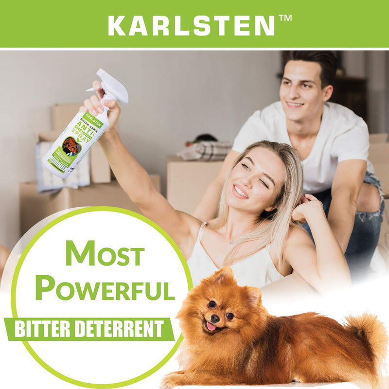 Karlsten Best Chew stopper High Strength Anti Chew Bitter Apple Spray Deterrent for Dogs & Puppies - Alcohol Free - Most Powerful Bitter Deterrent - PawsPlanet Australia