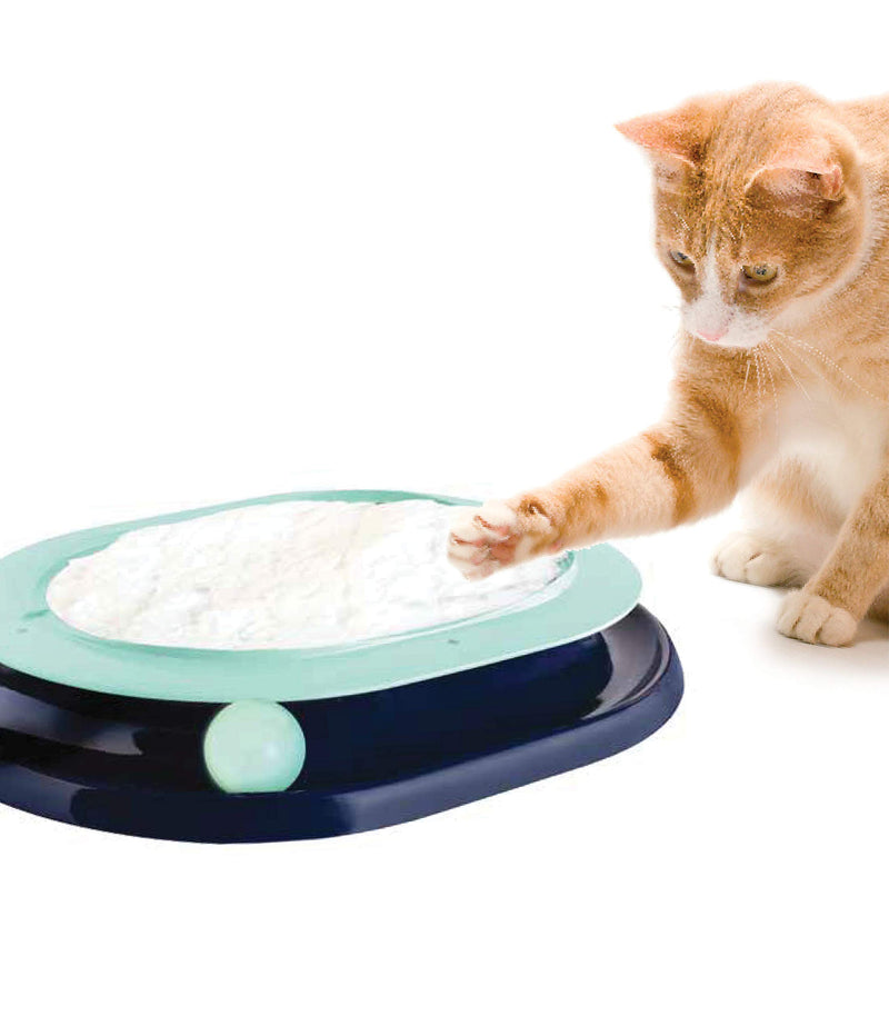 [Australia] - Petstages Cat Tracks Cat Toy - Fun Levels of Interactive Play - Circle Track with Moving Balls Satisfies Kitty’s Hunting, Chasing & Exercising Needs Lay N’ Play Track 