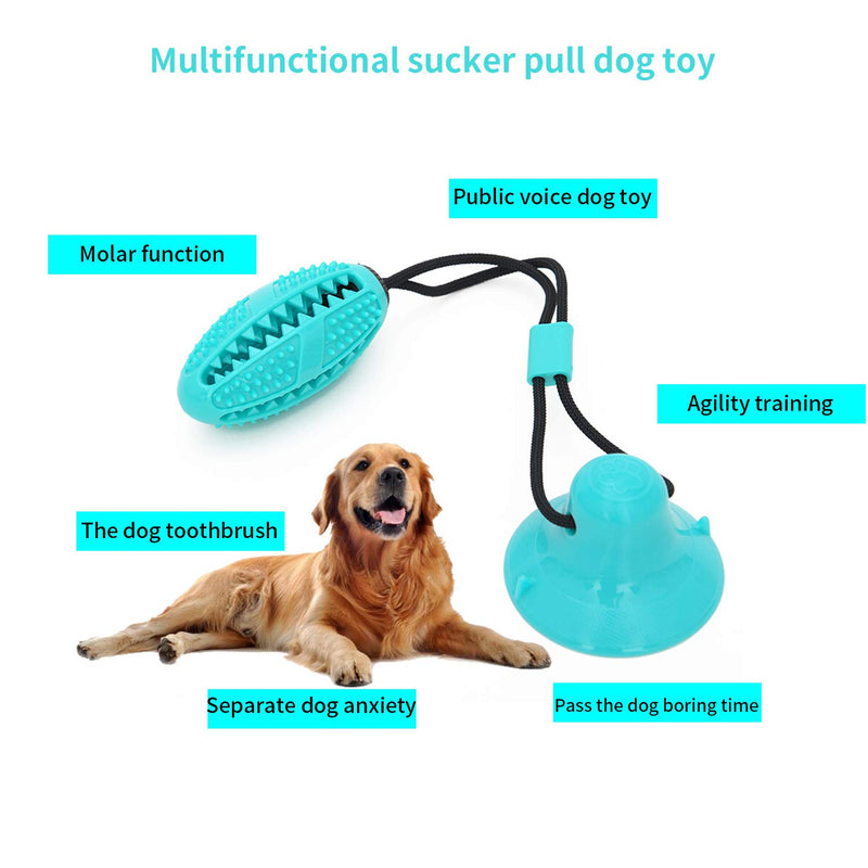 GOGO HUANG Dog Chew Toys Pet Puzzle Suction Cup Toys with Suction Cup Multifunctional Interactive Dog Toys (Blue) - PawsPlanet Australia