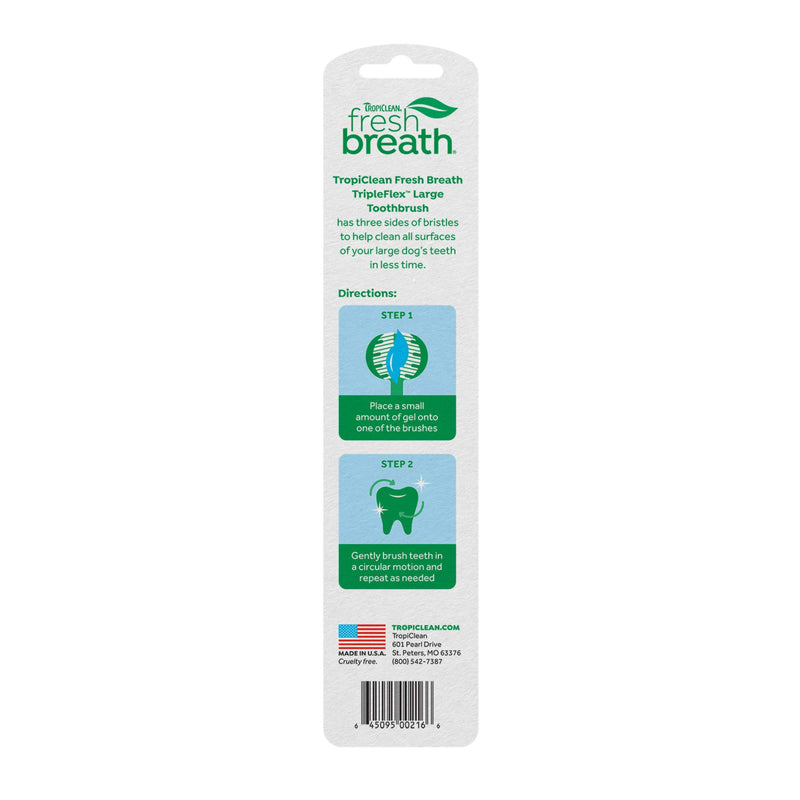 Fresh Breath by TropiClean Triple Flex Toothbrush for Dogs - PawsPlanet Australia