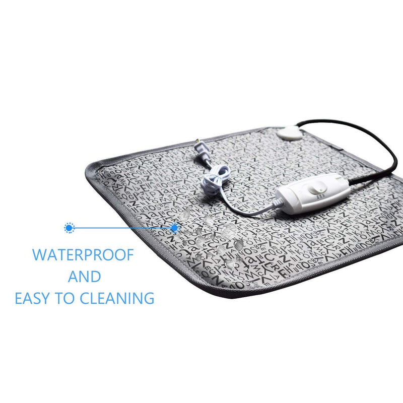 [Australia] - RC SLL Cat Heating Pads Electric Heating Pad Waterproof Adjustable Warming Mat with Chew Resistant Steel Cord Letter 17.7''x17.7'' 
