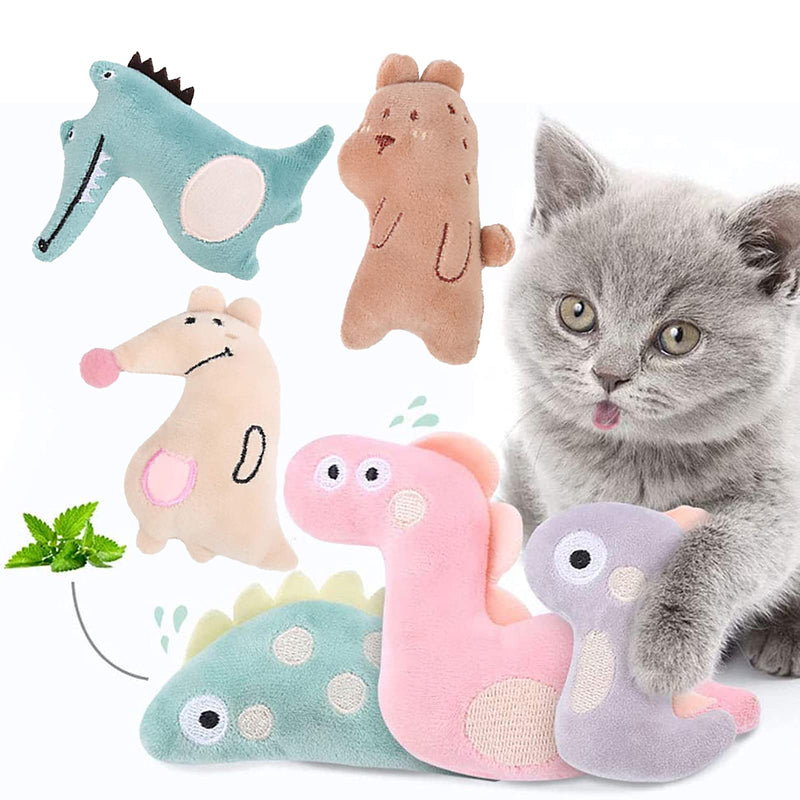 ISMARTEN 12Pcs Catnip Cat Toys, Interactive Cat Plush Chew Toys, Cat Kittens Toys for Swatting, Biting, Hunting Active Healthy Play - PawsPlanet Australia