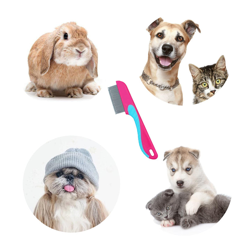 Flea Combs for Cats and Dogs 1 Piece (Pink) Pink - PawsPlanet Australia