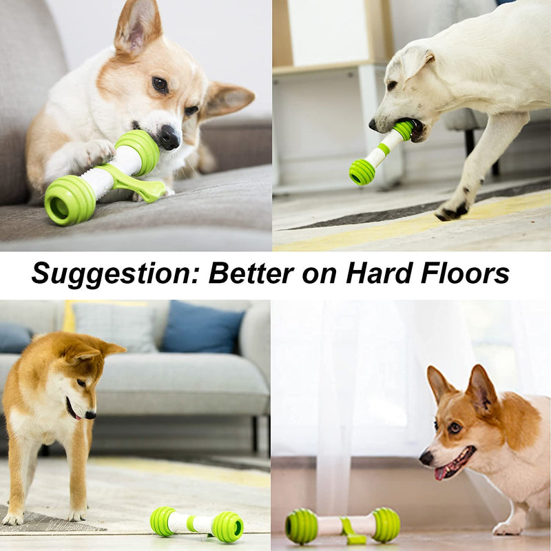 PETGEEK Automatic Interactive Dog Toys, Dog Interactive Toys for Boredom, Dog Toys Self Play for Entertainment with More Durable TPU Upgraded Material, Dog Bones for Small Medium Large Dogs Green - PawsPlanet Australia