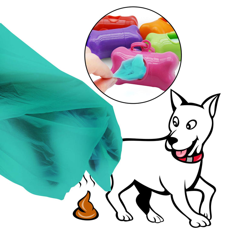 [Australia] - INNOLIFE Bone Shaped Dog Waste Bag Dispenser 90 bags + 6 multi color Dispensers 