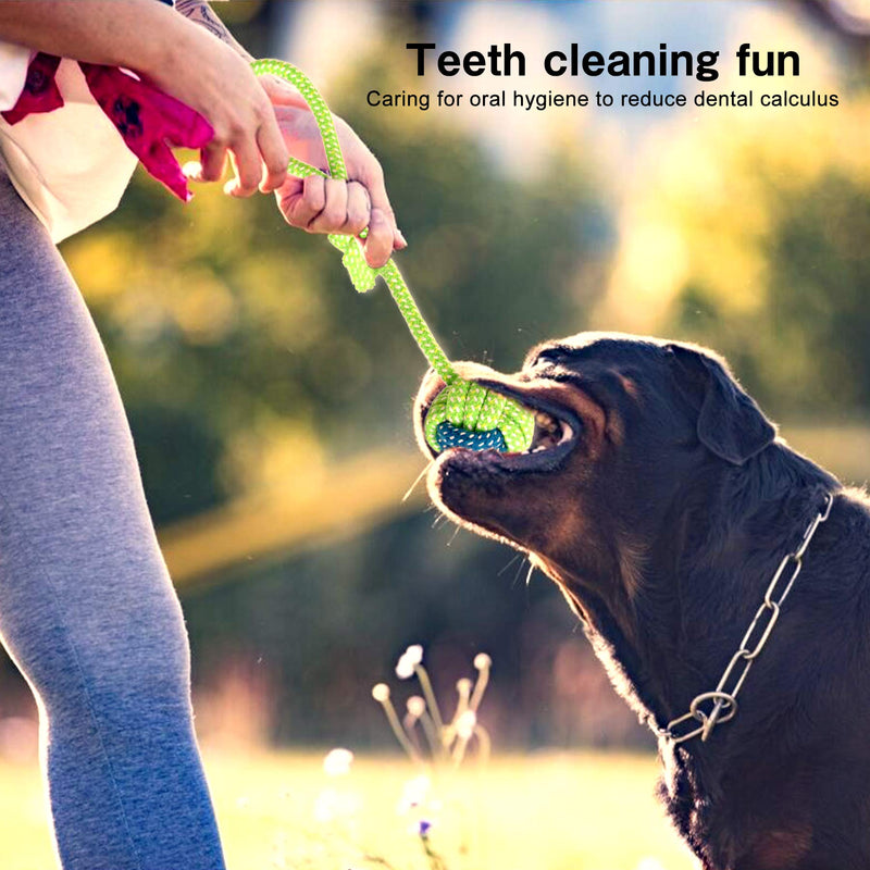 Puppy Dog Rope Toy Cotton Chew Rope Ball Toy for Teething 4 Pack Tough Chew Toy for Small Medium Breed Dogs Puppy Teeth Cleaning Chewer Toy Indestructible Chew Toy Brown - PawsPlanet Australia