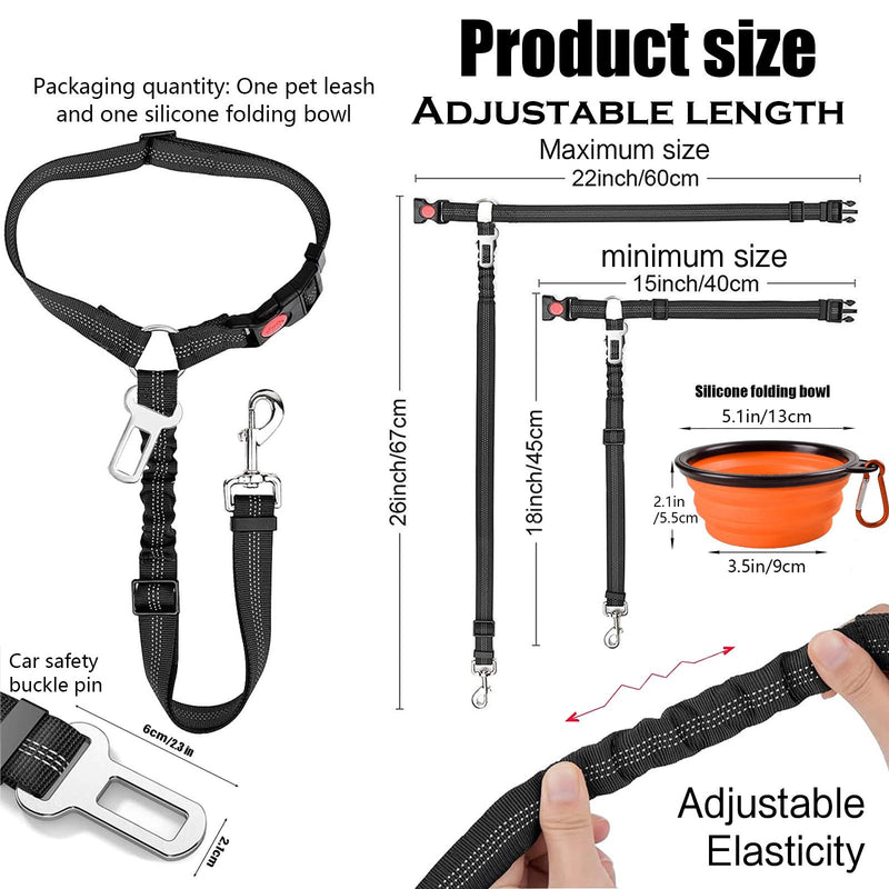 Dog seat belt, dog belt, car accessories, dog seat belt, dog harness, seat belt, car belt, dog belt, safety harness for the car, 1+1 - PawsPlanet Australia