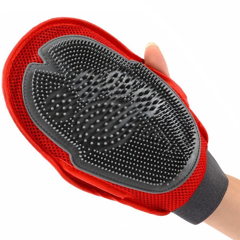 Zeerkeer Pet Grooming Glove, 2 in 1 Pet Massage Glove Pet Deshedding Brush Glove Pet Hair Remover Mitt Pet Brush Glove Massage Tool with Dual Side for Dogs and Cats - PawsPlanet Australia
