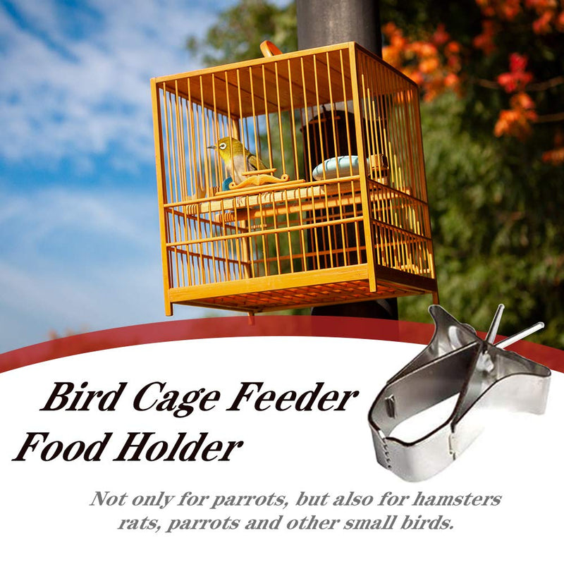 5 Pieces Bird Cage Clamp Feeder Food Holder Parrot Small Animal Fruit Vegetable Holder for Bird Hamster Cockatiel Parrot - PawsPlanet Australia