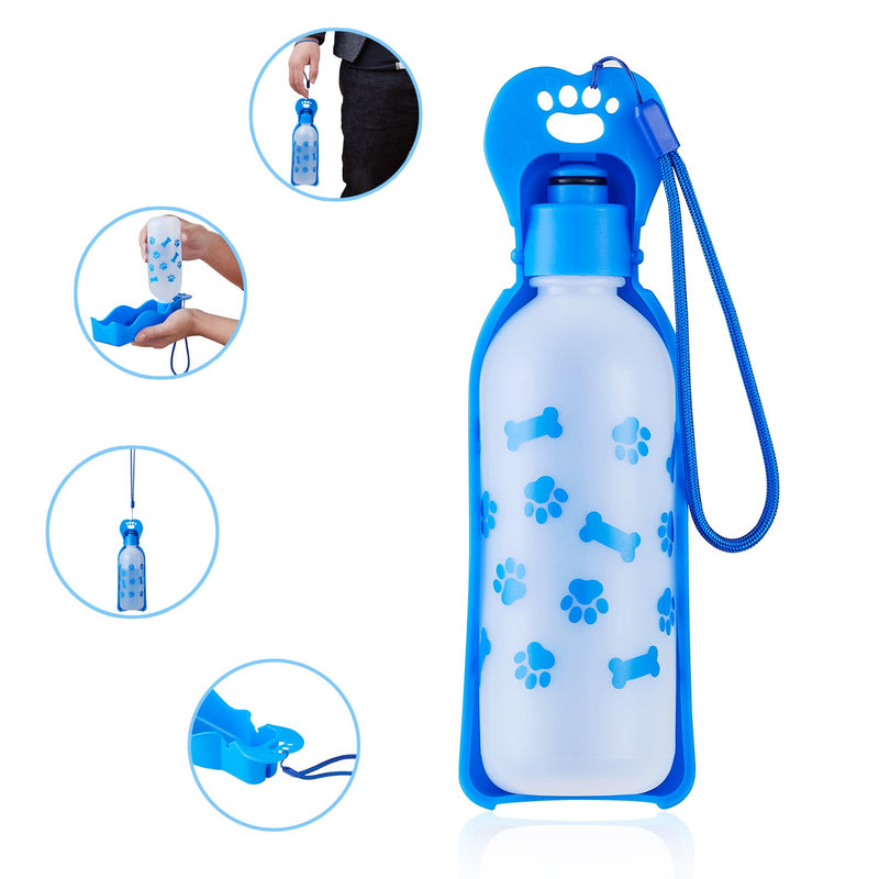 ANPETBEST Dog Water Bottle 325ML/11oz 650ML/22oz Portable Dispenser Travel Water Bottle Bowl for Dog Cat Small Animals (325ml/11oz, Blue) - PawsPlanet Australia