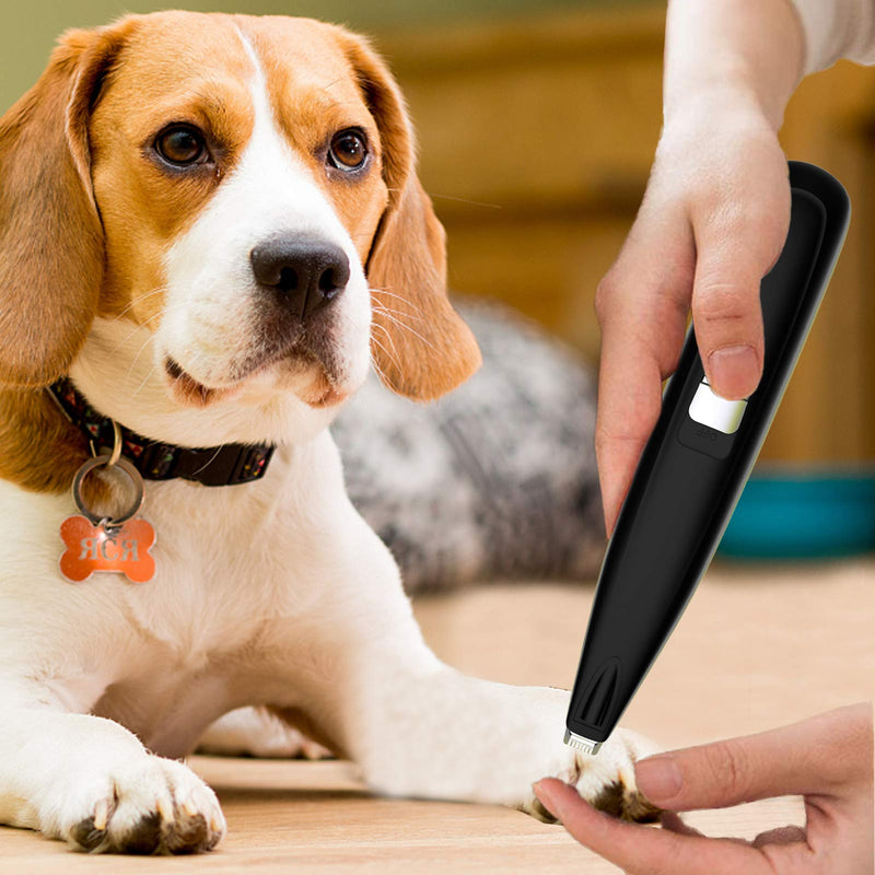 [Australia] - MaikcQ Dog Clippers Grooming Kit,Upgraded LED Lighting 2-Speed Professional Electric Pet Clipper,Quiet Cordless Rechargeable Pet Trimmer for Hair Around Paws, Eyes, Ears, Rump Black/ LED 