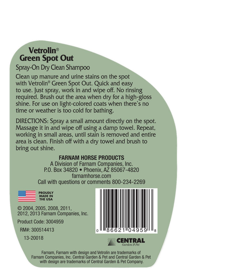 [Australia] - Farnam Green Spot Out Spray-On Dry Clean Shampoo, 16 fl. oz. 