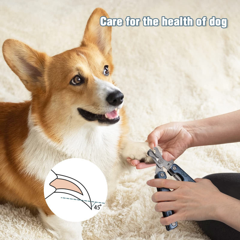 Vinabo professional claw scissors for dogs and cats in pet salon quality - claw trimmer, claw care for at home - claw care is easy and safe for home thanks to the spacer - Safety Guard - PawsPlanet Australia