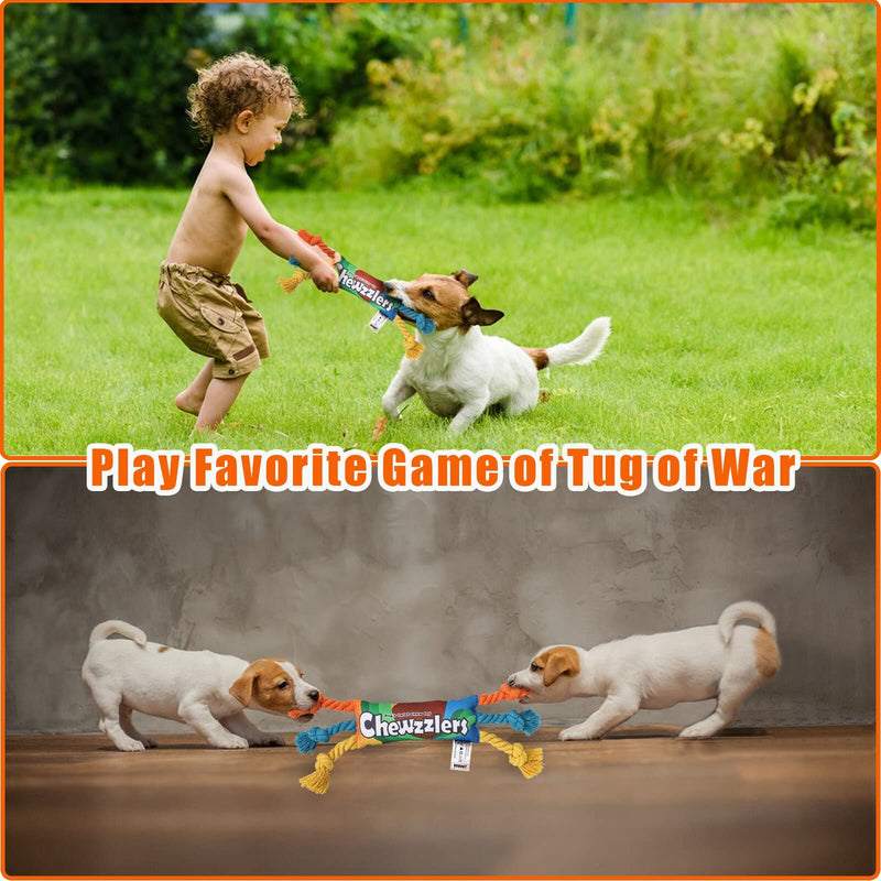 VORHOT Squeaky Dog Toy Made of Polyester, Tug of War Dog Toys with 6 Thick Rope Legs, Dog Chew Toy for Molar Vocalization, Interactive Toy for Large Medium Dogs Puppies, 36cm - PawsPlanet Australia