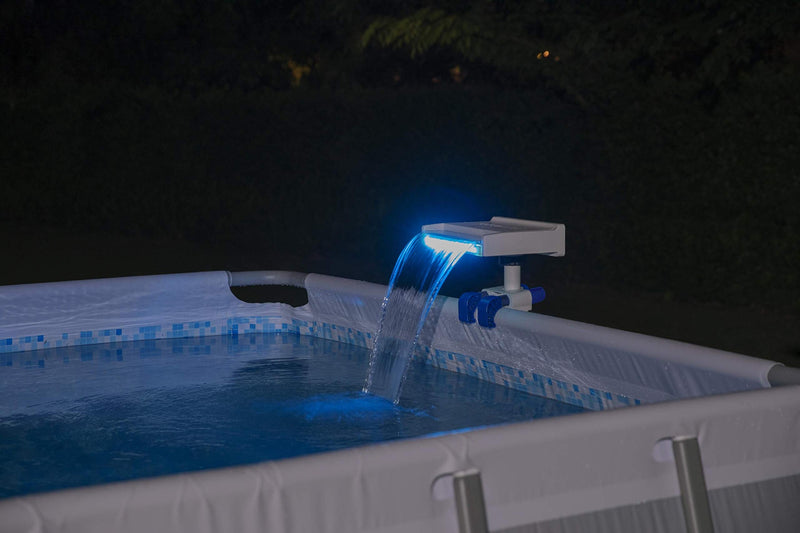 Bestway BW58619 Flowclear Soothing Waterfall, Above Ground Pool Accessory with LED Lights, Multicolor - PawsPlanet Australia