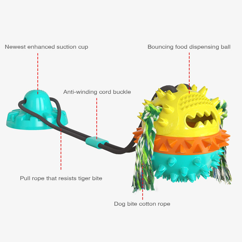 Dog Toys for Boredom Indestructible, Puppy Teething Chew Tug of War Pull Rope Ball Toy, Squeaky Interactive Puzzle Toy for Small Medium Large Multi-colored - PawsPlanet Australia