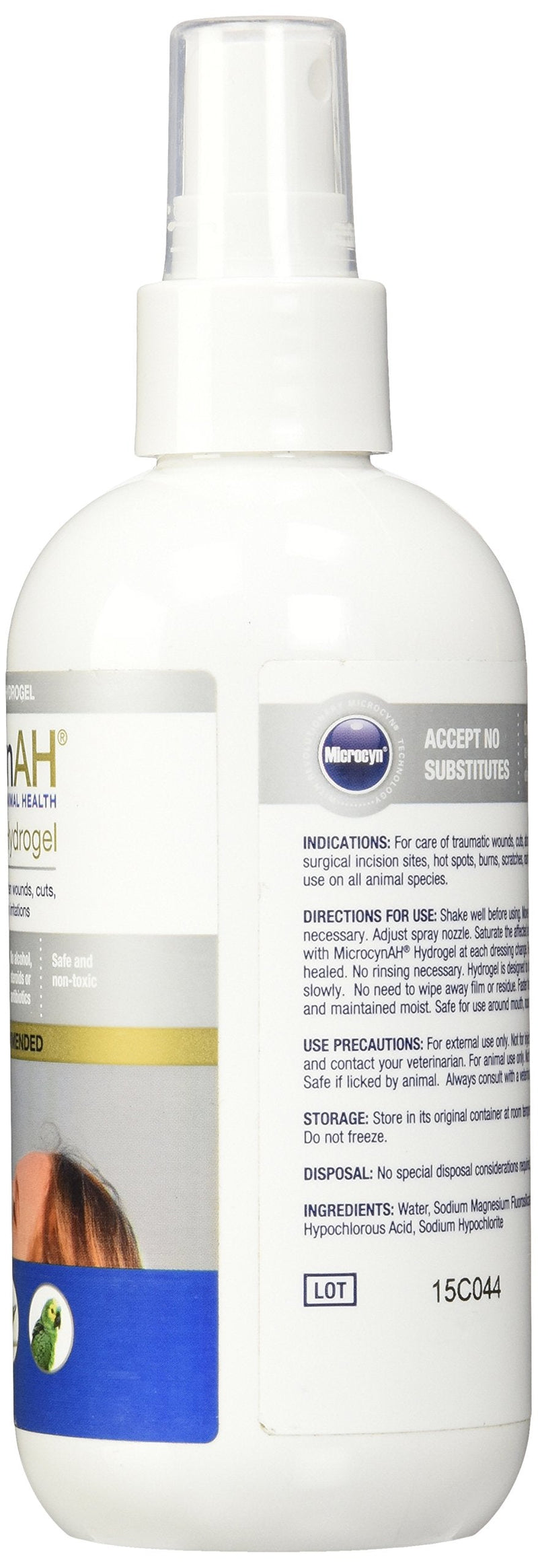 MicrocynAH Wound and Skin Care Sprayable Hydrogel 8-Ounce - PawsPlanet Australia