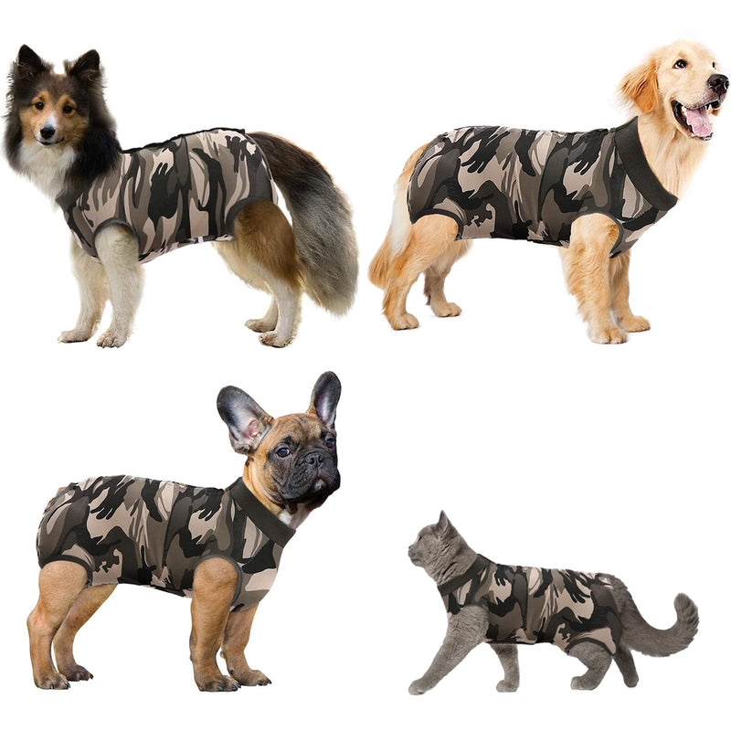 Hipet Dog Surgical Recovery Suit for Abdominal Wounds or Skin Diseases, Dog Onesie for Surgery E-Collar & Cone Alternative Anti-Biting Lick Wound (XS, Camouflage) XS - PawsPlanet Australia