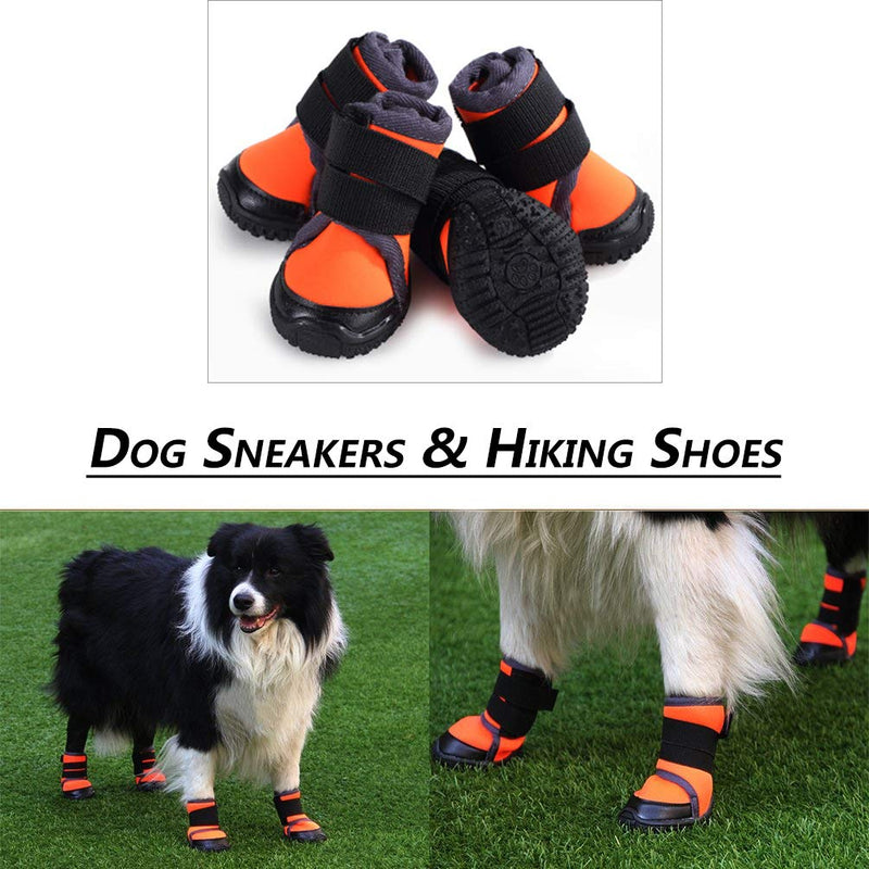 Petilleur Protector Dog Boots Dog Shoes Anti-skid and Breathable for Outdoor Activities (90, Orange) 90 - PawsPlanet Australia