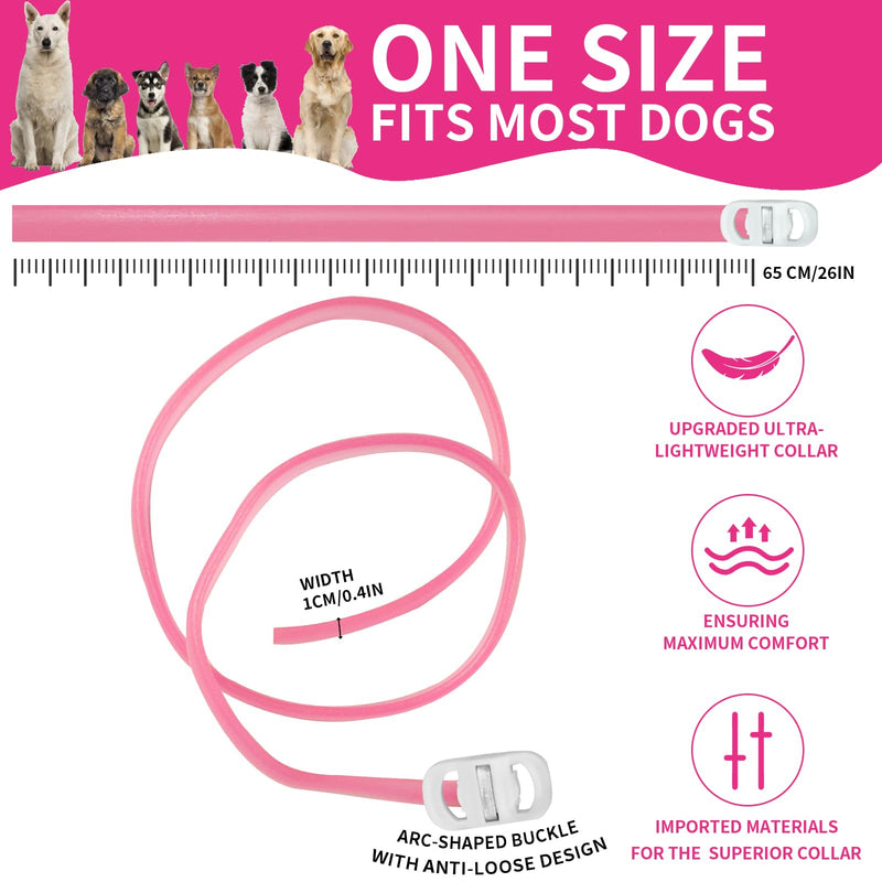 VICSOM Calming Collar for Dogs, Luminous Dog Collar Calming Collars, Pheromone Waterproof Luminous Anxiety Relief Anti Stress Dog Collar for All Dogs Pink Pack of 2 Bright Pink Pack of 2 - PawsPlanet Australia