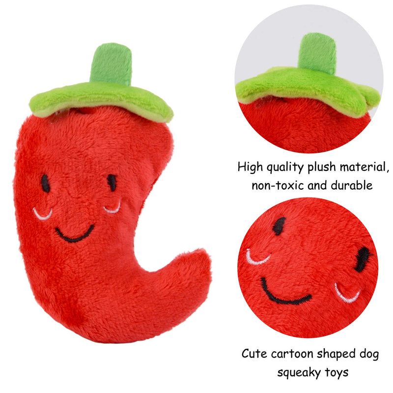 [Australia] - Fansport 13 Pack Dog Squeaky Toys Cute Plush Toys Stuffed Fruits Vegetables Dog chew Toy Squeaky Dog Toys for Puppy Small Dog Pets 