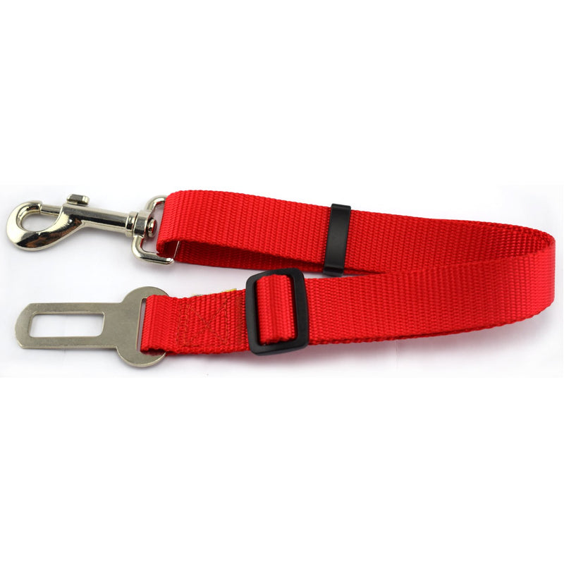 [Australia] - PetsCaptain 3-Pack Universal and Adjustable (1" Wide x 16" ~ 24") Pet Seatbelt Harness Dogs Seat Belt and Cat Seat Belt Pet Belt in Vehicle, Red, Black, and Blue Color; PSC-A523M3 