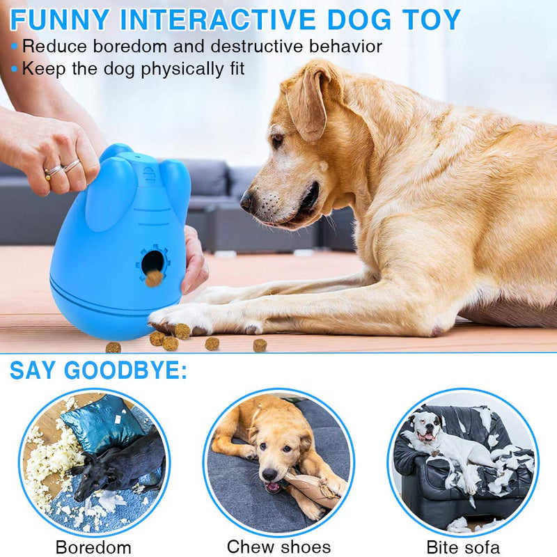 [Australia] - RUCACIO Treat Dispensing Dog Toys Interactive, Wobble Dog Puzzle Toys for Large Medium Dogs - IQ Dog Treat Ball, Dog Food Dispenser Toy, Interactive Dog Toy 