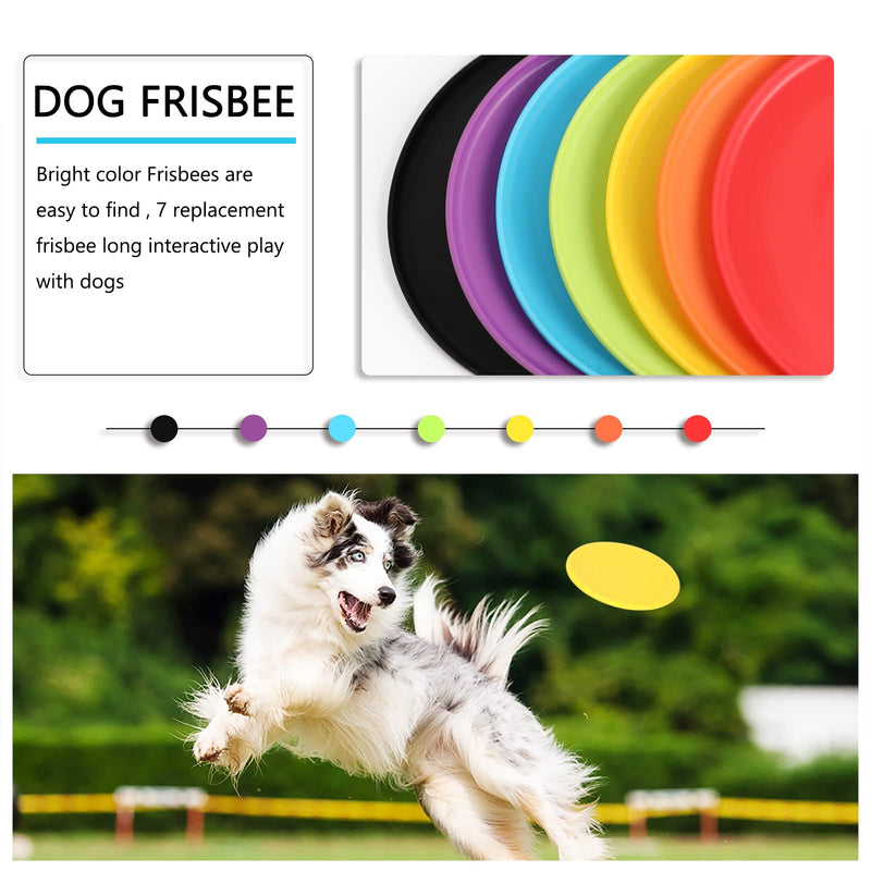 Tipatyard 7 Pack Silicone Dog Flying Disc Puppy Flyer Toy for Small Medium Dogs Puppy Toys(New) - PawsPlanet Australia